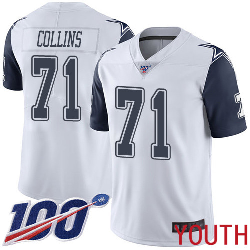 Youth Dallas Cowboys Limited White La el Collins #71 100th Season Rush Vapor Untouchable NFL Jersey->dallas cowboys->NFL Jersey